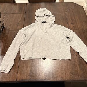 Forever 21 Gray Cropped Hoodie